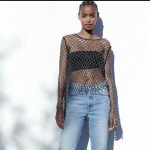 Zara Beaded Top